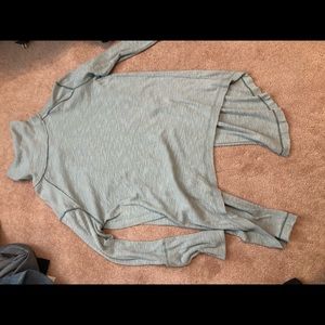 Green free people tunic with open back